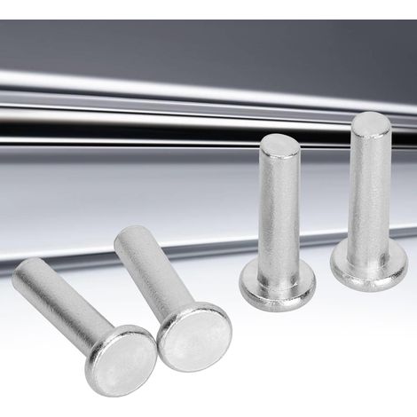 20 rivets en aluminium à tête plate GB867 M6 (M6 25) (1/5)