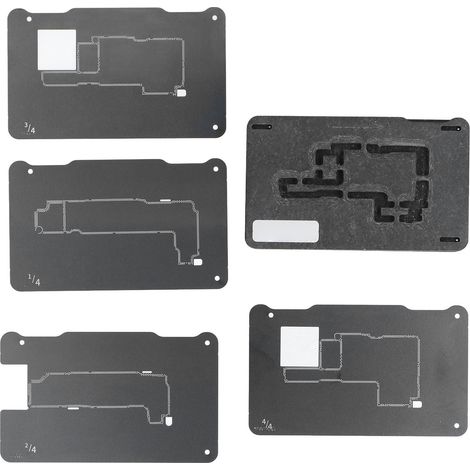 Station de reballing 4 en 1, plateforme de plantation en étain avec cadre central magnétique double face puissant pour iPhone 13 (iOS) (1/5)