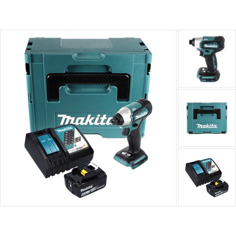 Llave de impacto sin cable Makita DTD 155 RG1J 18 V 140 Nm 1/4'' sin escobillas + 1x batería 6,0 Ah + cargador + Makpac (1/5)