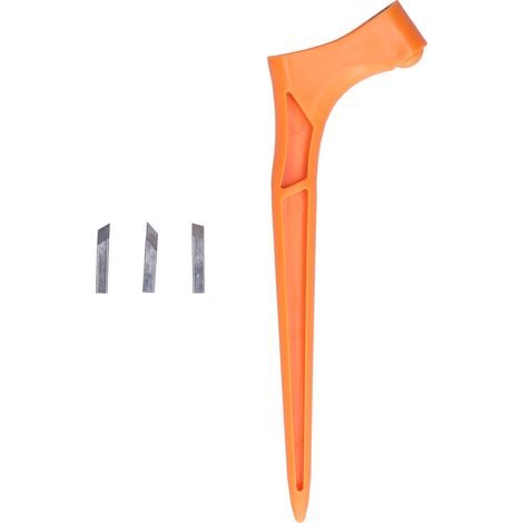 Couteau à sculpter en acier inoxydable rotatif 360° avec 3 lames orange - Outil de découpe pour loisirs créatifs, scrapbooking et pochoirs (1/5)