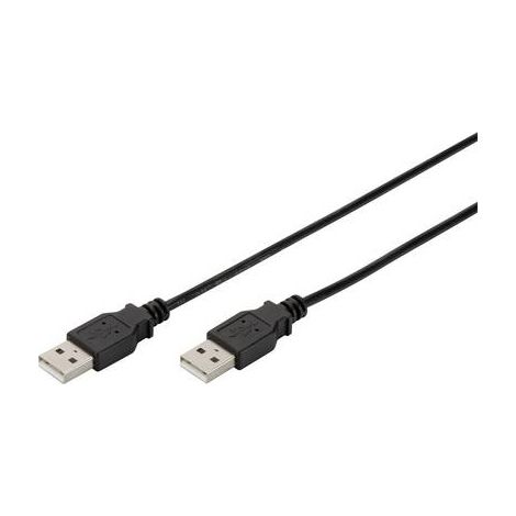 Digitus Câble USB USB 2.0 USB-A mâle, USB-A mâle 1.00 m noir blindage double AK-300101-010-S (1/3)