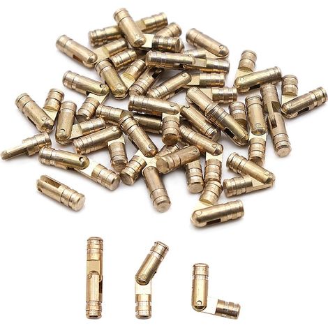 30 Mini-Fassscharniere, verdeckte Möbelscharniere für DIY-Schmuckkästchen, Geschenkboxen, Holzkisten, Schmuckkästchen – 0,4 x 2 cm (1/5)