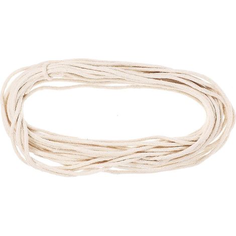 2 rouleaux de mèches pour lampe à pétrole, mèches tressées pour lampe à pétrole, mèche en coton multifonction-1000X0.4X0.4CM-White