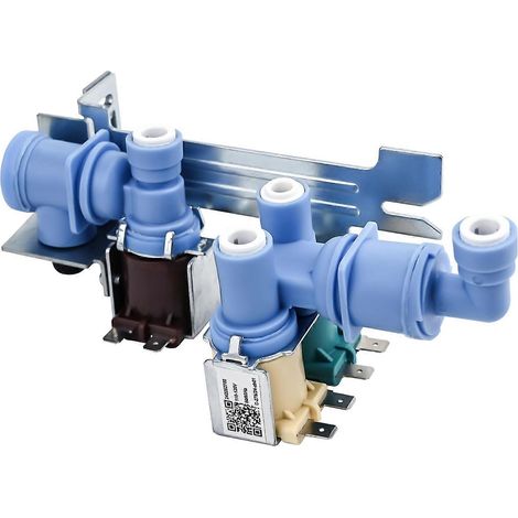 Électrovannes à triple solénoïde universelles longue durée pour un débit d'eau efficace, une efficacité accrue du réfrigérateur et une durée de vie prolongée. (1/5)