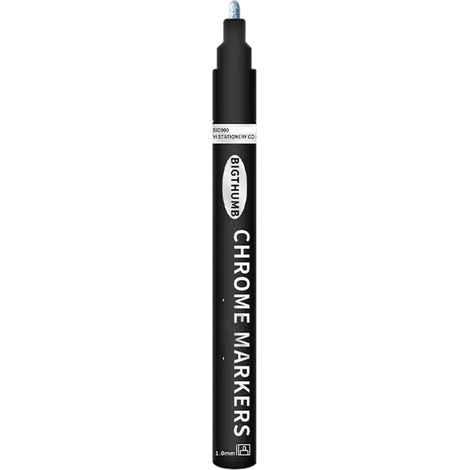 3 stylos marqueurs chromés argentés, pointe 0,7 mm / 1 mm / 3 mm, finition réfléchissante, pour modélisme et signature (1/5)