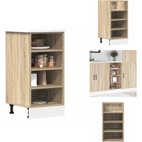 Unterschrank Sonoma-Eiche 40x44,5x81,5 cm Holzwerkstoff - Unterschrank - Unterschränke - Küchenschrank - Küchenmöbel (1/5)