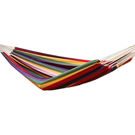 Hamac en Coton XXL pour Deux Personnes - 400x160cm - Jusqu'à 150kg - Tissu de Détente pour Jardin Maison Plage Campagne Montagne - Accessoire de Repos Durable - Usage Extérieur Intérieur