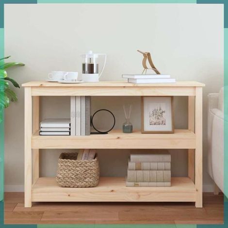 821664 Table console 110x40x74 cm Bois massif de pin (1/5)