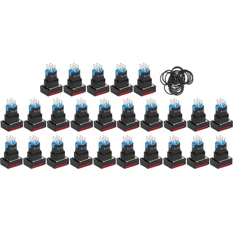 Interrupteur à bouton-poussoir de commande industrielle avec indicateur lumineux, 0-240 V CA pour machines-outils (1/5)