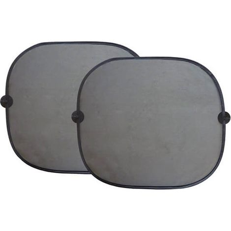 Coppia Tendine Parasole Auto a Molla, di Colore Nero, con Ventose Misura 38x43cm (1/2)