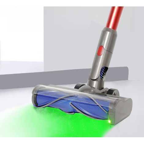 Spazzola per Dyson V7, V8, V10, V11, V15, testina a rullo con luce LED per rimuovere la polvere invisibile, spazzola per pavimenti a trasmissione diretta, accessori per testina di aspirazione anti-gro (1/5)