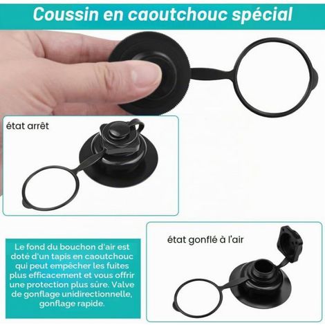 Valve Spirale - Caoutchouc Haute Densité - Système Anti-fuite Unidirectionnel - Compatible Standard Boston 23,9 mm - Pour Bateaux Pneumatiques Kayaks Planche À Paddle - Lot De 2 (1/5)