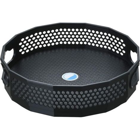 plateau tournant, Rangement épices ournant en Plastique pour épices Condiments Rangement de Cuisine, Plateau tournant placard cuisine, Plateau tournant epices (noir) (1/5)