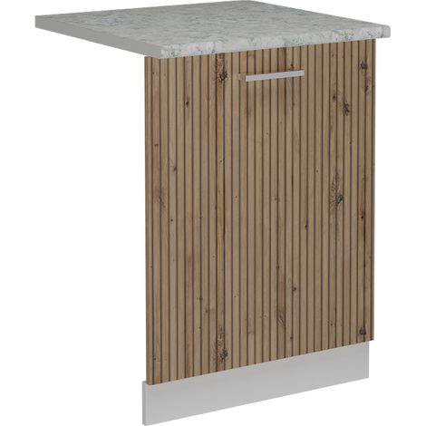 Tapa del lavavajillas R-Line, Roble artesanal, 60 cm , ET Mármol, Vicco