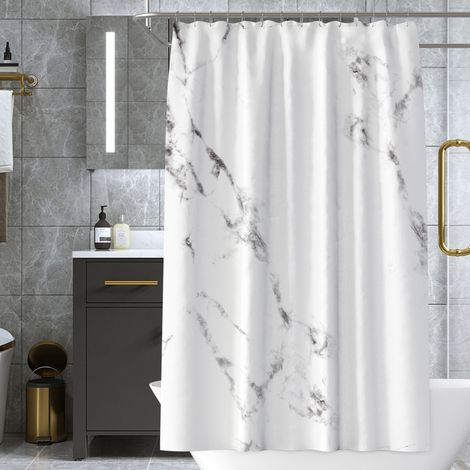 Ahlsen Cortina de ducha resistente al moho, impermeable, moderna, bonita y sencilla, para baño, 180x180cm (1/5)
