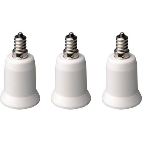 3 pièces convertisseurs de base d'ampoule E12 à E27 adaptateurs de douille de lampe convertisseurs de douille d'ampoule pour LED halogène économie d'énergie ampoule intelligente