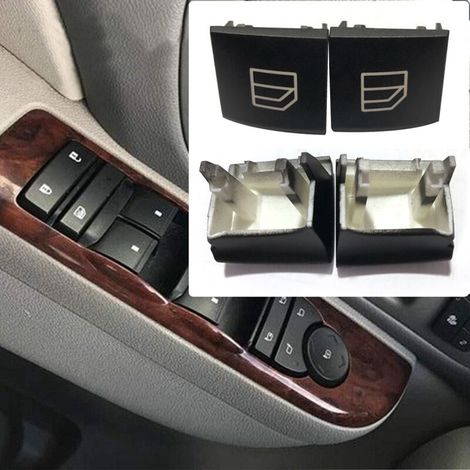 Set mit 2 Ersatzkappen für den Fensterheberknopf auf der Fahrerseite, kompatibel mit Mercedes B-Klasse W245, ML, GL und R.