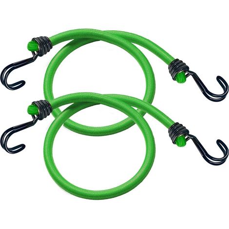 Set de 2 Tendeurs, Crochet Inverse Mixte, Double Fil, Bout Arrondi, Transport Vélo Camping (1/5)