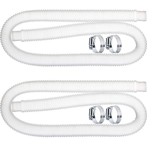Lot de 2 tuyaux de rechange pour piscine 32 mm - tuyau de remplacement de pompe de filtration - 1,5 m - pour Intex 300 330 530 1000 GPH (1/5)