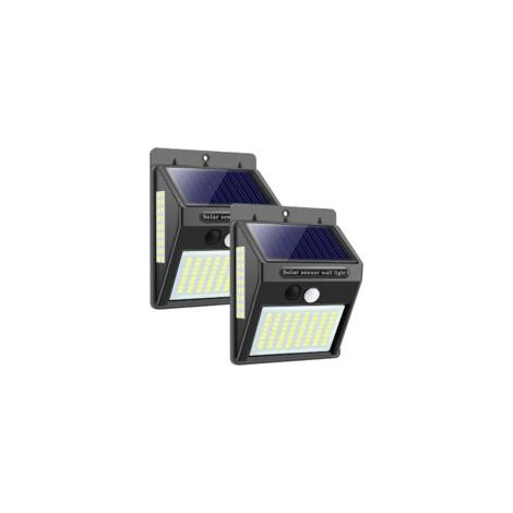 – Aplique solar de pared para exteriores con detector de movimiento – 100 LED, 1000 lm – Batería de iones de litio de 1200 mAh – Resistencia al agua IP65 para una iluminación segura – Crezuo