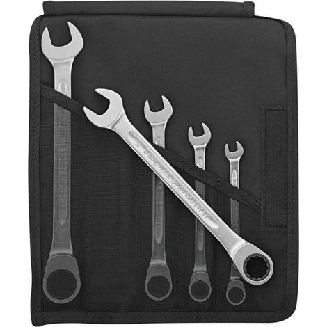[NEUWERTIG] B-Ware Stahlwille Maulschlüssel Satz Maulring Schlüssel Ratsche Rolltasche Metrisch (1/2)