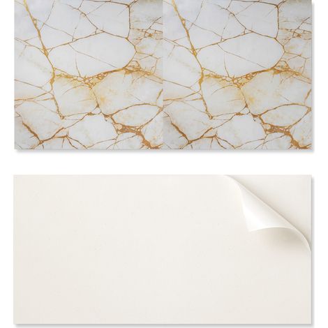 Suelo vin铆lico autoadhesivo con gr谩ficos para cocina, 100x50 cm. Elegante dise帽o de m谩rmol.