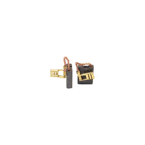 Set aus 2 anpassbaren Kohlen für Metabo. Abmessungen: 6 x 16 x 20 mm.