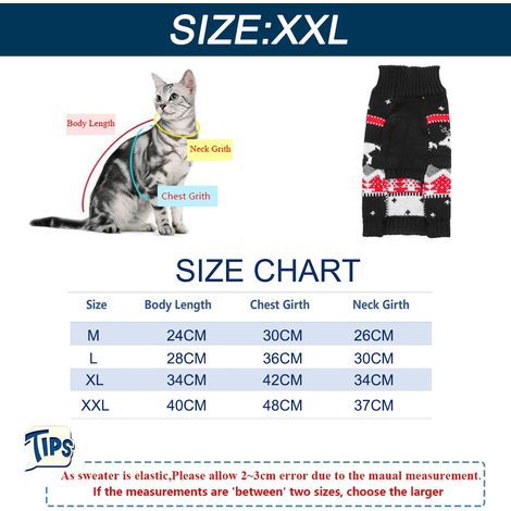 1 pull de Noël pour chien, en laine, taille M à XXL, adapté aussi aux chats, vêtement d'hiver tricoté, manteau chaud classique (1/5)