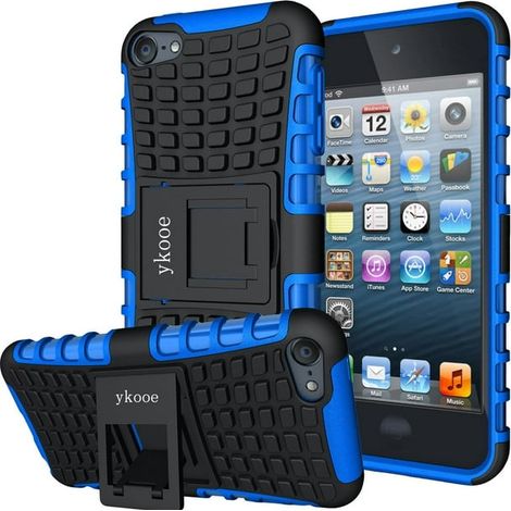 Étui rigide iPod Touch 7/6/5, coque de protection double couche robuste avec support, antichoc hybride pour Apple iPod Touch 5 6 7 (1/5)
