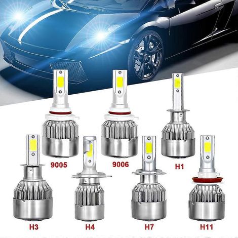 Stück LED-Autoscheinwerferlampen, LED-Fahrlicht-Komplettset H4 36W 6000LM