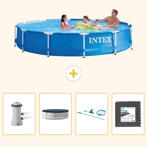 Intex Piscine Tubulaire Ronde - 366x76 cm - 5-pièces  S337 (1/5)