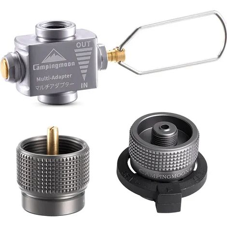 Adaptateur pour réchaud à gaz en alliage d'aluminium, économiseur de gaz avec adaptateur de recharge de butane, convertisseur de butane, équipement de camping, réchauds de cuisine portables (1/5)
