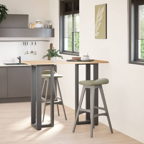 Pieds de table de bar en forme de T, 2 pièces, anthracite, 40 x 35 x (110-111) cm, acier (1/5)