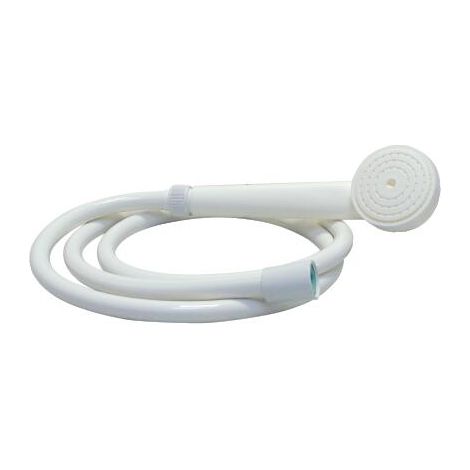 Combiné de douche blanc 2m