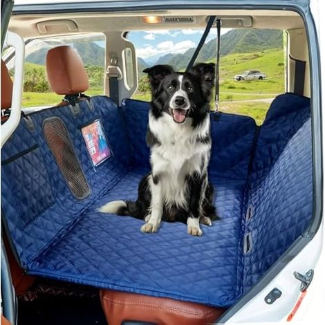 Housse de siège de voiture pour chien pour siège arrière, hamac de luxe pour chiot, housse imperméable à fond rigide pour chiens, peut supporter 181,4 kg, facile à installer et à nettoyer (1/5)