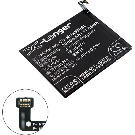 NX - Batterie téléphone, smartphone, GSM pour Xiaomi 3.85V 3000mAh - BN31 (1/3)