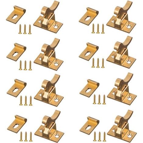 Set di 8 robuste chiusure angolari in ottone – Chiusure per armadietti per porte e finestre di casa/ufficio/guardaroba