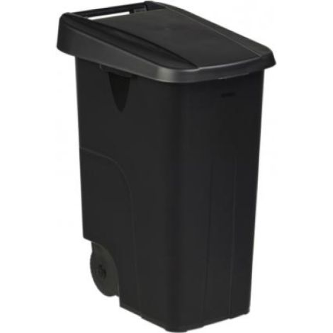 Poubelle de tri mobile Movatri - 85l - noir / noir (1/3)