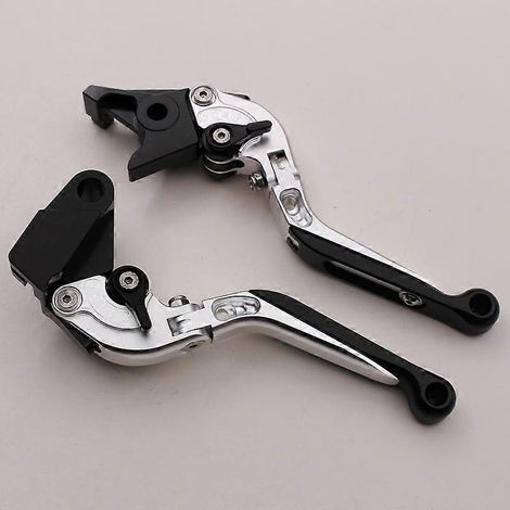 Convient pour la moto Kawasaki VERSYS650cc, klaxon de frein modifié CNC, poignée d'embrayage, poignée de levier, accessoires (argent) (1/5)