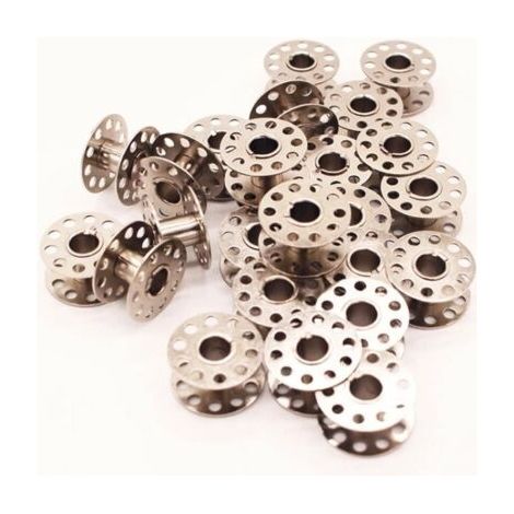20PCS- Canette de machine à coudre-Argenté Bobine Canettes Métal De Fil Pour Machine Coudre Outil Couture Spool-BEMSM (1/4)