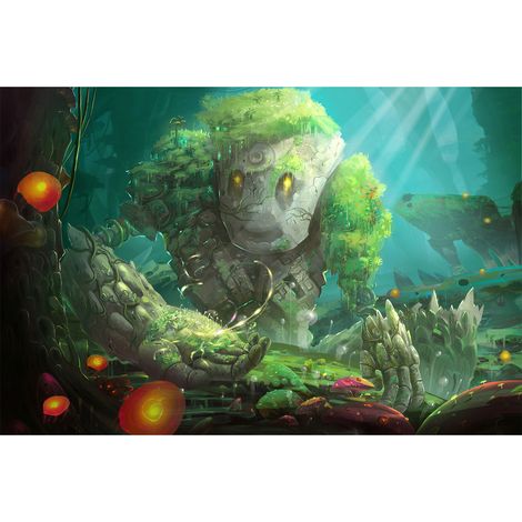 Papier peint panoramique forêt pour enfant | Tapisserie panoramique originale nature enchantée | Papier peint panoramique idéale chambre fille - 267 x 400 cm (4 pièces) (1/2)