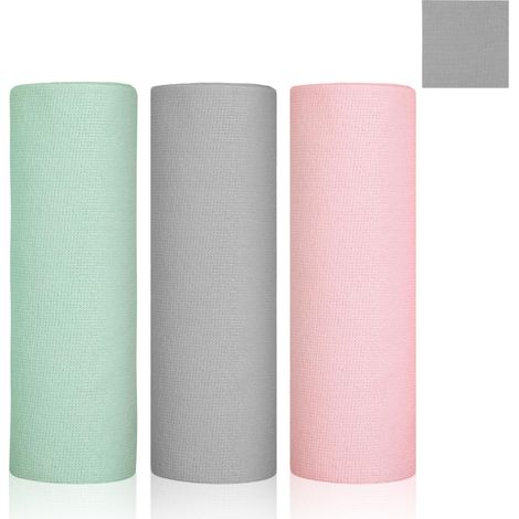60 Pièces Rouleau de Chiffons de Nettoyage, 25x25cm, Déchirable Réutilisable Essuie Tout Lavable, Chiffon Absorbant Multiusage, Rouleaux de Lingettes pour Cuisine Salle de Bain Maison (1/5)