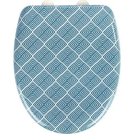 Wenko – Abattant WC Original Atacama – Duroplastique antibactérien – Fixation acier inoxydable Fix-Clip – Système Easy-Close – 38x45 cm, multicolore (1/5)