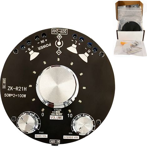 Amplificateur Bluetooth 2.0/2.1 canaux, carte ampli puissance personnalisable avec indicateur de volume, pour système audio domestique (1/5)