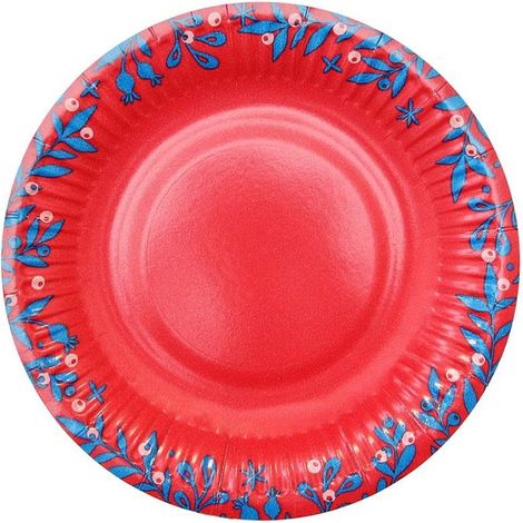 Assiettes en carton Let It Snow 18 cm, lot de 6