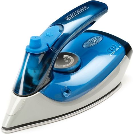 Black+Decker BXIR1000E plancha azul y blanca (1/3)
