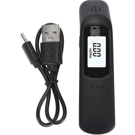 Éthylotest avec écran LCD, annonce vocale et expiration sans contact pour détecter la conduite en état d'ivresse (1/4)