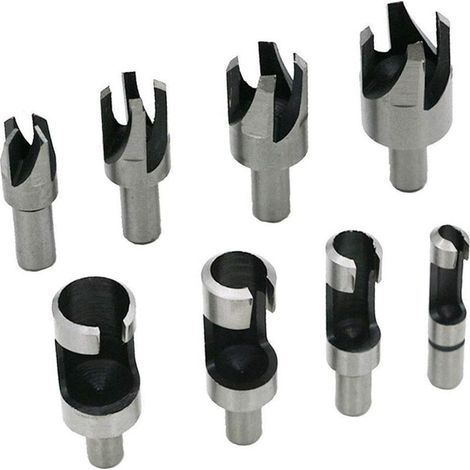 8-teiliges Set Holzdübelbohrer, Holzschneidwerkzeug, Dübelbohrer 6 mm/10 mm/13 mm/16 mm, mit Kegelbohrern und Klauenbohrern (1/4)