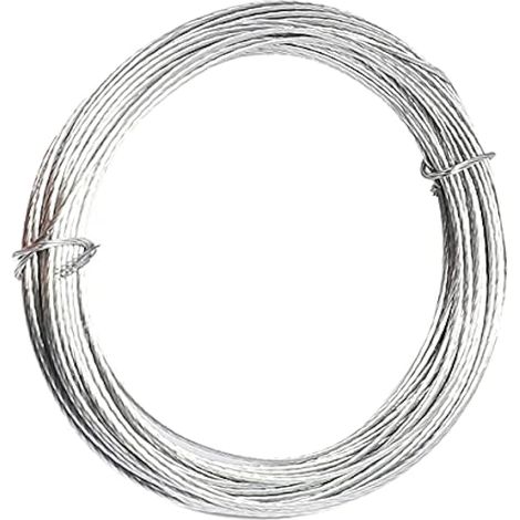 Fil de suspension pour cadres 32,5 pi (10 m), fil métallique tressé 1 mm pour photos, miroirs, œuvres d'art, horloges