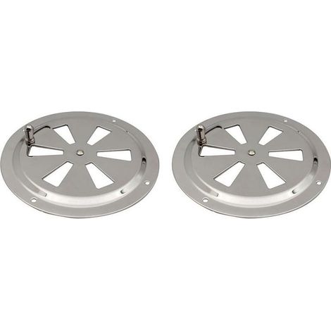 Lot de 2 grilles d'aération réglables en acier inoxydable 316 pour bateaux de mer, yachts, camping-cars et caravanes avec contrôle facile du flux d'air (1/5)